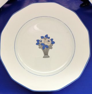 3 Platos Porcelana Biarritz Limoges