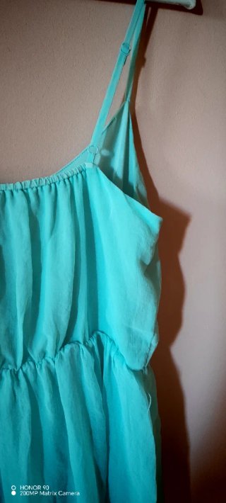 Vestido Turquesa Tirantes. Marca Bershka .Talla L