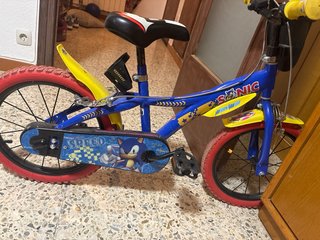 Bicicleta infantil Sonic azul