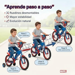 AA Bicicleta Infantil 4-6 años Spiderman 14"