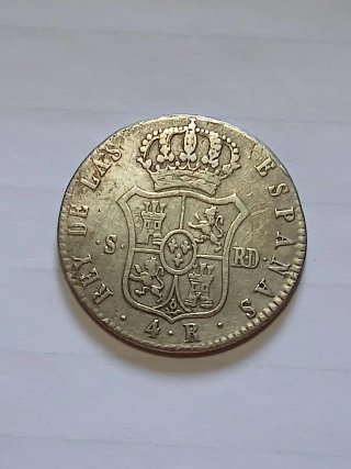 2 Monedas Plata Españolas Fernando VII