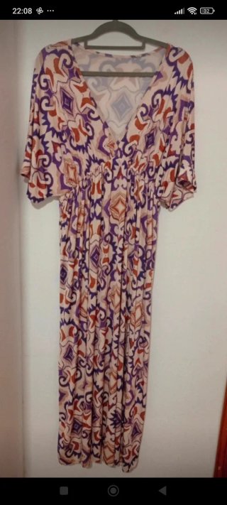 Vestido largo estampado talla única