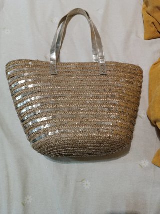 Bolso de playa con lentejuelas