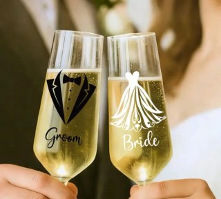 Juego de vasos Bride & Groom