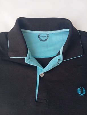 Polo Fred Perry Negro logo bordado talla XL