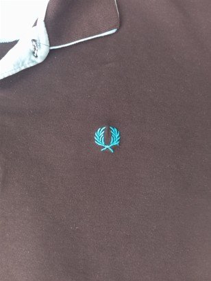 Polo Fred Perry Negro logo bordado talla XL