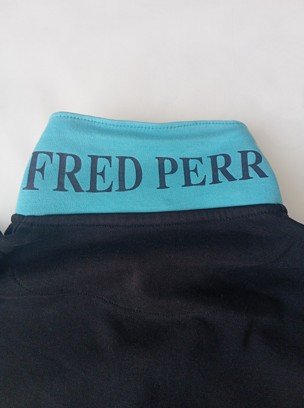Polo Fred Perry Negro logo bordado talla XL