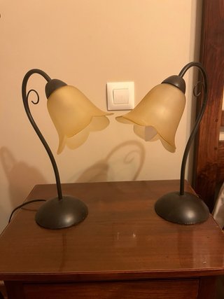 Lámpara de techo dormitorio cristal y metal