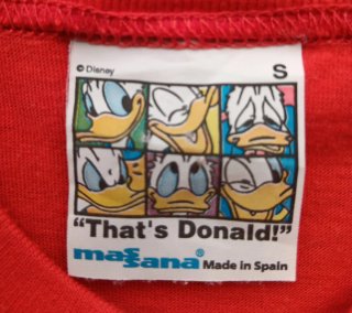 Camiseta roja del pato Donald
