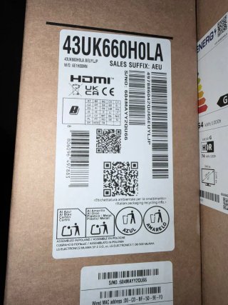 LG LED TV 43 43UK660HOLA. 10 unidades Para estrena