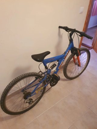 Bicicleta Montaña Doble Suspensión Azul