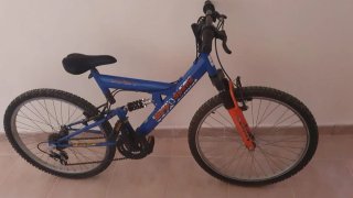 Bicicleta Montaña Doble Suspensión Azul