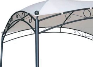 Pérgola Jardín Aluminio y Tela 4x3