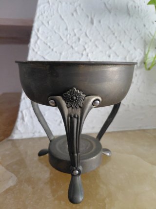 Licorera decorativa vintage cristal y soporte 37cm