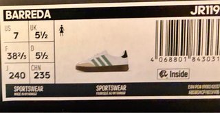 Zapatillas Adidas Barreda Talla 38 2/3 Nuevas
