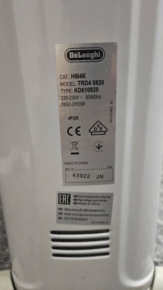 Estufa de aceite DeLonghi
