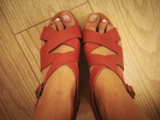 Sandalias de piel WIKERS rojas