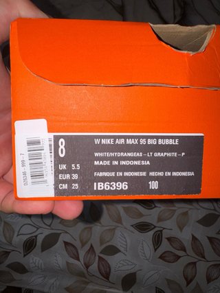 Nike Air Max 95 Big Bubble EU 39 IB6396-100
