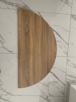 Tavolo rotondo in legno e metallo