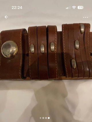 Cintura in cuoio donna marrone