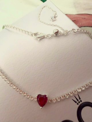 Gargantilla Pandora Corazón Rojo