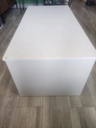 Mesa baja elevable blanca
