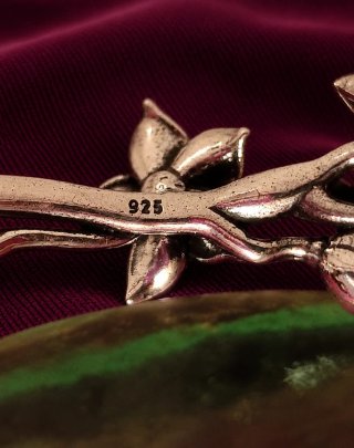 Pulsera De Plata 925 De Flores Estilo Vintage.