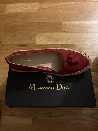 Mocasines Massimo Dutti Piel Rojo Nuevos