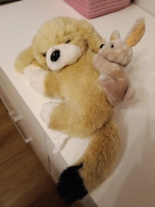 Peluche perro y conejo