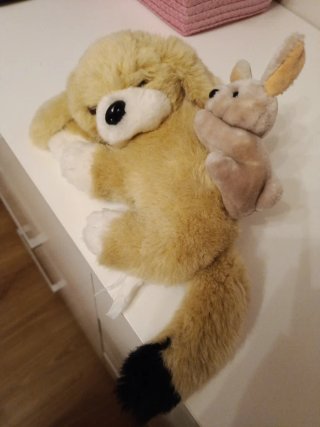 Peluche perro y conejo