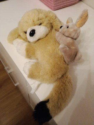 Peluche perro y conejo