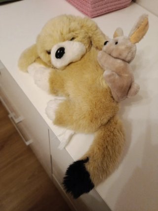 Peluche perro y conejo