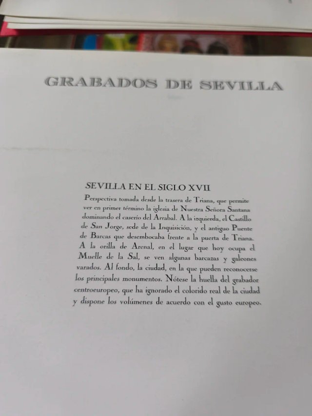 Reproducción grabado Sevilla siglo XVII