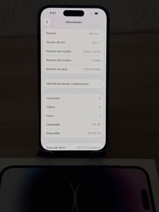 iPhone 14 Pro 128GB /100%/ORIGINAL /NEGRO