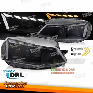 FAROS DELANTEROS SEQ NEGROS PARA VW GOLF 7 17-19