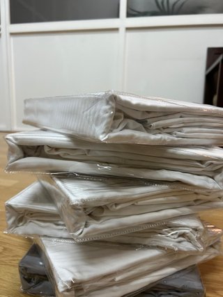 Sábanas Algodón 100% Rayas Finas Blancas