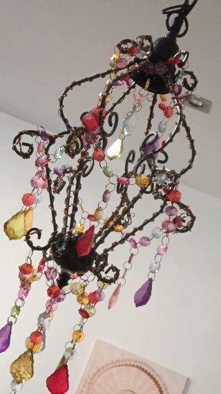 Lámpara Colgante Boho Forja Multicolor