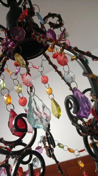 Lámpara Colgante Boho Forja Multicolor
