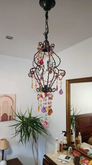 Lámpara Colgante Boho Forja Multicolor