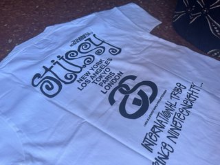 Camiseta Stussy Blanca Talla M Nueva Con Etiqueta