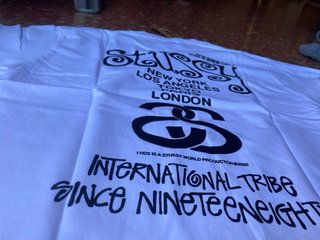 Camiseta Stussy Blanca Talla M Nueva Con Etiqueta