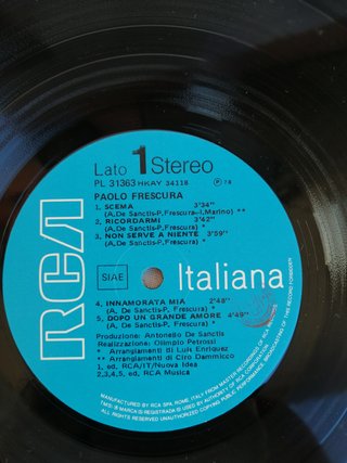 Vinile 33 giri Paolo Frescura - Album Omonimo 1978