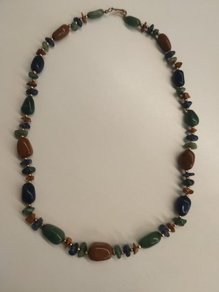 Collar Vintage Piedras Naturales Multicolores