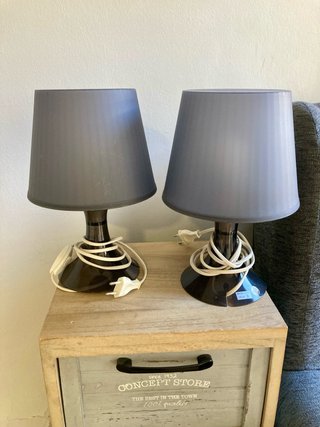 Juego de 2 lámparas de mesa grises IKEA
