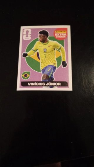 Cromo Vinicius Junior Extra Morado Mundial 26