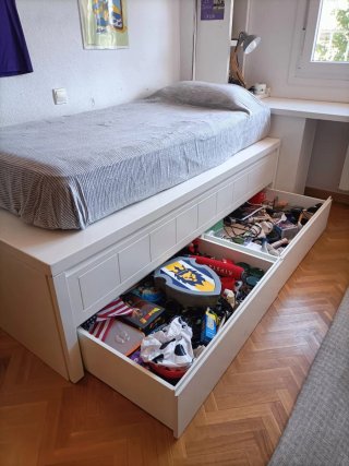 Cama nido juvenil con cajones