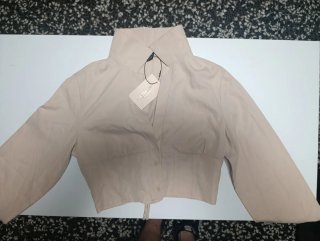Camisa beige SHEIN manga larga