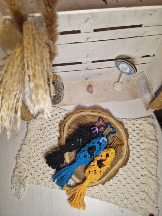 Portasacchetti cane fatto a mano
