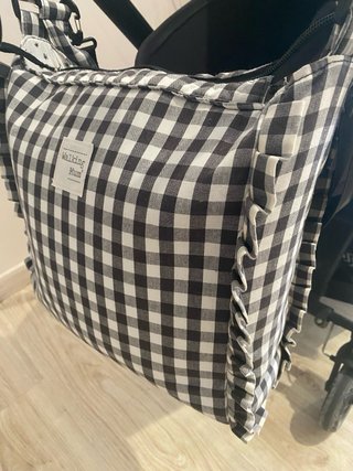 Bolso Carro Bebé Vichy Negro Walking Mum