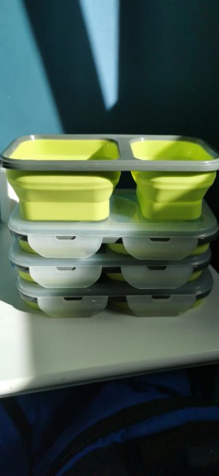 Juego de 5 tuppers apilables/plegables